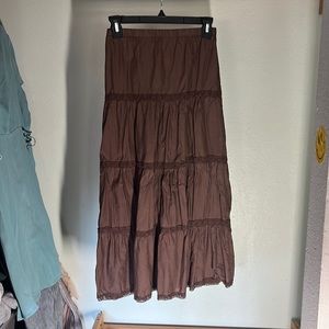 Brown maxi skirt